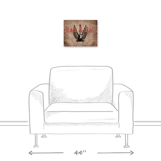 Rock And Roll 14" x 11" Canvas Wall Art